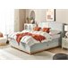 Beliani Cama continental Poliéster DYNASTY 180x217 Cinza Claro