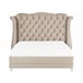 Beliani Cama com estrado Veludo AYETTE 225x215 Bege