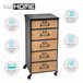WELL HOME - Gaveta para arquivos com decoração retrô Preto