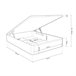 Sommier rebatível de luxo 3D 135x190 Branco
