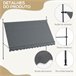 Toldo Manual Retrátil Alumínio, Metal e Poliéster Outsunny Cinza