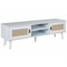Beliani Mesa de TV PARTON 140 Branco/ Bege