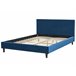 Beliani Cama com estrado Veludo FITOU 150x214 Azul
