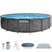 Piscina redonda INTEX Greywood com purificador Cinza