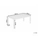 Beliani Mesa de jardim VERNIO 90x180 Branco