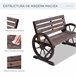 Banco de Jardim Madeira de Abeto Outsunny 105x56 Castanho