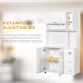Armário de Cozinha Melamina de Madeira, Metal e Plástico HOMCOM 100 Branco