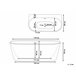 Beliani Banheira HARVEY 80x170 Branco
