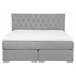 Beliani Cama continental Poliéster DUCHESS 171x211 Cinza Claro