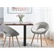 Beliani Silla de comedor ROSLYN Cinza Claro