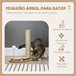 Arranhador para Gatos Aglomerado de Madeira e Juta PawHut Castanho