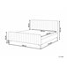 Beliani Cama com estrado Veludo LUNAN 186x215 Cinza