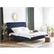 Beliani Cama com estrado Veludo MARVILLE 182x225 Areia