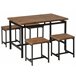 Beliani Conjunto de comedor ARLINGTON Preto