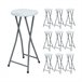 Pack 10 Bancos Altos Dobráveis ​​Thinia Home Branco