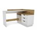 Secretária de escritório ARCO 3 gavetas branco e artesanal Secretária de escritório ARCO 3 gavetas branco e artesanal Carvalho