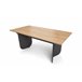 Mesa de jantar extensível ARUBA Preto/ Madeira