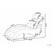 Beliani Chaise-longue Veludo SIMORRE Azul