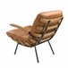 ANGEL CERDA Poltrona de couro marrom e freixo Camel