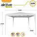 Gazebo de jardim em poliéster branco Aktive Garden Branco