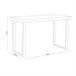  Mesa de estudo natural 120x54 Preto