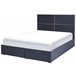 Beliani Cama com estrado Veludo VERNOYES 170x214 Preto