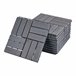 Conjunto de 10 ladrilhos Alliste click 12 ripas acácia/plástico Cinza