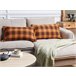 Beliani Almofada decorativa BARJA 70x40 Laranja
