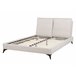 Beliani Cama com estrado Chenille MELLE 155x240 Bege