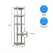 Pack 2 Prateleiras Modulares com 5 Prateleiras Ajustáveis ​​O91 Cinza