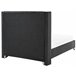 Beliani Cama com estrado Veludo LUBBON 152x215 Preto