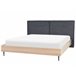 Beliani Cama com estrado Poliéster IZERNORE 207x215 Cinza Escuro