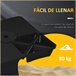Base para Chapéu de Sol com 4 Peças PP Outsunny 89x89 Preto