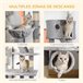 Arranhador para Gatos Aglomerado, Pelúcia PawHut Cinza