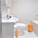 Spirella Bathroom Broom com suporte Laranja
