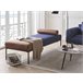 Beliani Chaise longue Pele sintética, Linho sintético MALMOS Azul