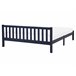 Beliani Cama com estrado Pinho FLORAC 167x208 Azul Marino