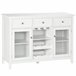 Aparador de Cozinha MDF, Madeira de Melamina e Vidro HOMCOM 120 Branco