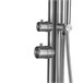 Chuveiro em aço inoxidável CHIA 316L com misturadora e chuveiro manual H 230 cm, aço inoxidável acetinado Cinza