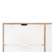Sapateira MONTBLANC 112x105x23,5cm carvalho e cor branca Branco