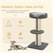 Arranhador para Gatos Aglomerado de Madeira, Poliéster e Sisal Cinza