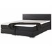 Beliani Cama continental Poliéster PRESIDENT 190x210 Preto / Cinza