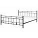 Beliani Cama com estrado Metal LYNX 161x209 Preto