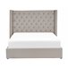 Beliani Cama com armazenamento Veludo LUBBON 210x217 Cinza Claro