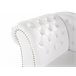 Beliani Chaise longue versão à esquerda Pele sintética NIMES Branco