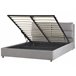Beliani Cama baú Veludo BATILLY 174x224 Cinza
