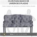 Almofada para Banco com Encosto Poliéster e Algodão Outsunny 150x98 Cinza