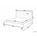 Beliani Cama com estrado Bouclé VILLETTE 205x222 Bege