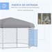 Canil de Exterior Aço galvanizado, tecido Oxford PawHut Prata