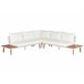 Beliani Conjunto lounge CORATO Cinza Escuro